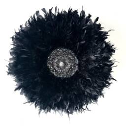 Juju Hat Wall Decor, Wall Decor Juju Hat, White, White Hats, Feathers, Feathers Home - Juju Donut - thumbnail 3