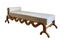 Solid Oak Boucl?? Day Bed - Luxury Handcrafted UK Furniture Home Decor - thumbnail 1