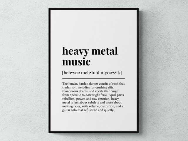 Heavy Metal Music Funny Definition Gift Wall Art Print - image 1