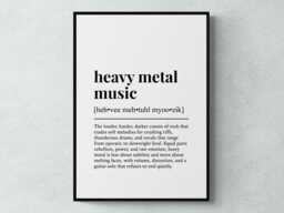 Heavy Metal Music Funny Definition Gift Wall Art Print - thumbnail 1