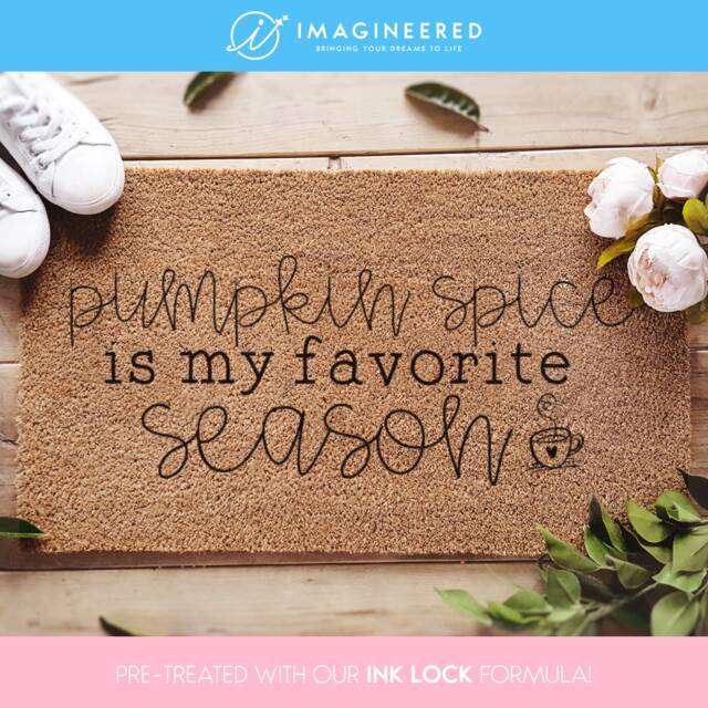 Pumpkin Spice Doormat - Is My Favourite Season Seasonal Housewarming Gift Cute Fall Decor Ideas - image 1