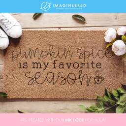Pumpkin Spice Doormat - Is My Favourite Season Seasonal Housewarming Gift Cute Fall Decor Ideas - thumbnail 1