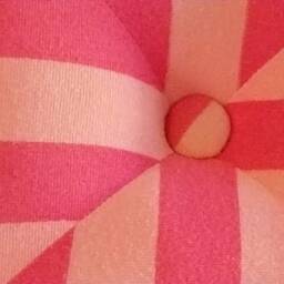 striped Accent Pillow, Two-Tone Orange Square Design - thumbnail 3