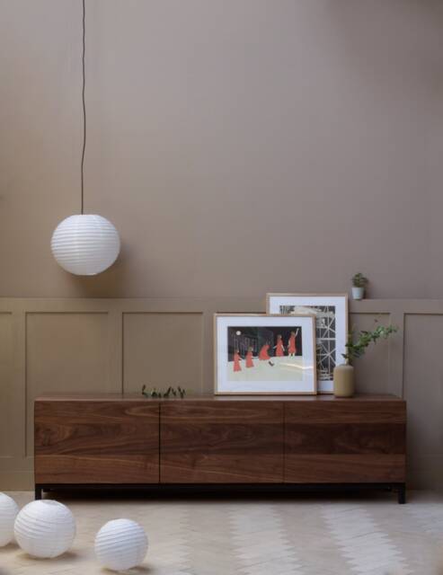 Konk ??? Large Chamfered Edge Cabinet Bespoke Sizes Available Industrial Solid Walnut Cabinet, Mid Century Inspired Cupboard - image 1