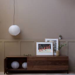 Konk ??? Large Chamfered Edge Cabinet Bespoke Sizes Available Industrial Solid Walnut Cabinet, Mid Century Inspired Cupboard - thumbnail 2