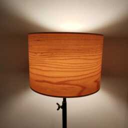Round American Maple Wood Lampshade For Lamp Base/Floor Or Pendant Light - thumbnail 1