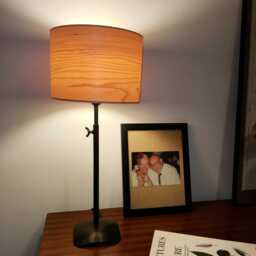 Round American Maple Wood Lampshade For Lamp Base/Floor Or Pendant Light - thumbnail 2