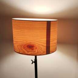 Round American Maple Wood Lampshade For Lamp Base/Floor Or Pendant Light - thumbnail 3