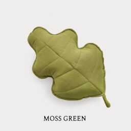 Oak Leaf Shaped Pillow - Linen Autumn Home Decor - thumbnail 3