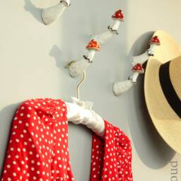 Mushroom Hook, Towel Rack, Decor, Amanita Coat Hooks, Hat Clothing Wall Rack Mount, Hanger - thumbnail 4