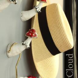 Mushroom Hook, Towel Rack, Decor, Amanita Coat Hooks, Hat Clothing Wall Rack Mount, Hanger - thumbnail 2