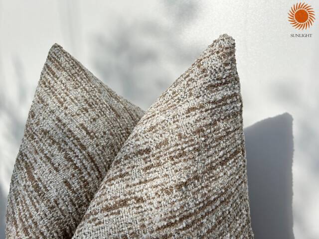 Neutral Woven Pillow Cover, Beige Taupe Boho Euro Sham - Duties Paid Usa - image 1