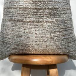 Neutral Woven Pillow Cover, Beige Taupe Boho Euro Sham - Duties Paid Usa - thumbnail 3