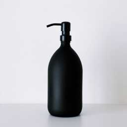 Matt Black Glass Soap Dispenser Bottle - Metal Pump Kitchen & Bathroom - thumbnail 4
