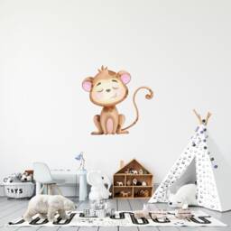 Monkey Decal , Wall Sticker Safari Themed Nursery - Thevinylcreations - thumbnail 1