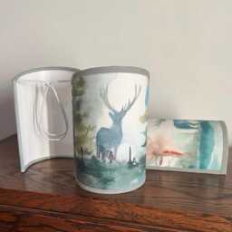 Voyage Wilderness - Handmade, Candle Clip Half Shield Lampshade For Wall Lights - thumbnail 3