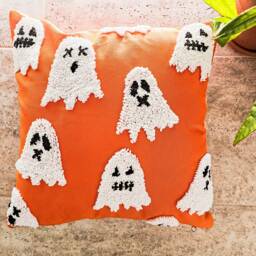 Halloween Ghost Pillow Cover, Spooky Home Decor - thumbnail 3
