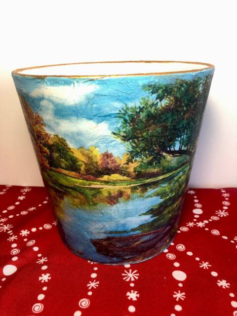 Plant Pot, Ceramic Pot, Pot & Planter, Flower Pot, Garden Pot, Indoor & Outdoor Pot, Decoupage, Gift, Pot Saucer, Home Garden Decoration - image 1