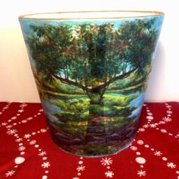 Plant Pot, Ceramic Pot, Pot & Planter, Flower Pot, Garden Pot, Indoor & Outdoor Pot, Decoupage, Gift, Pot Saucer, Home Garden Decoration - thumbnail 3