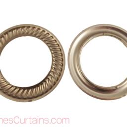 Large Nickel Quality Metal Curtain Drapery #12 Hardware 1-9/16 Inch Inner Diameter Decorative Design Grommets/Rings Pack With Washer Eyelet - thumbnail 3