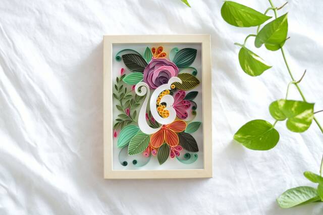 Ek Onkar Paper Quilled, Ik Wall Art, Sikh Religious Decor, Gift, Punjabi Art, Sikhism Symbol - image 1