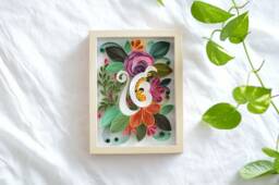 Ek Onkar Paper Quilled, Ik Wall Art, Sikh Religious Decor, Gift, Punjabi Art, Sikhism Symbol - thumbnail 1