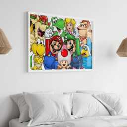 Game Friends Wall Art - Kids Playroom Decor, Classic Gamers Print - Printed Or Framed - thumbnail 3