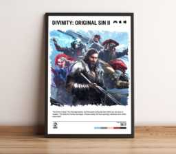 Divinity Original Sin 2 - 2017 Poster - Video Game Wall Art Print Gaming Gift A5-A4-A3-A2-A1 Unframed Canvas For Frame Or Hanger - thumbnail 1