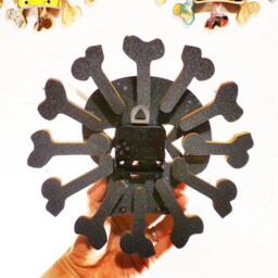 Skull & Bones Skateboard Clock Recycled Street Art Wall Decor - Made To Order - thumbnail 3