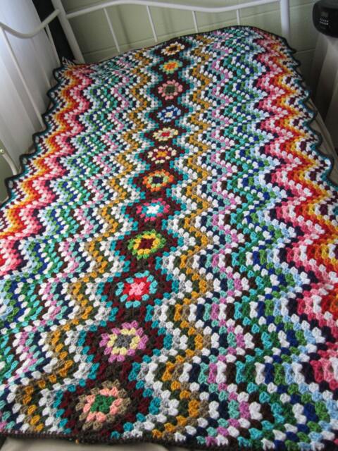 Crochet Ripple Blanket Afghan - image 1