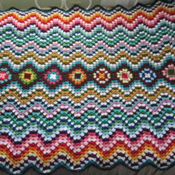 Crochet Ripple Blanket Afghan - thumbnail 2