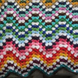 Crochet Ripple Blanket Afghan - thumbnail 4