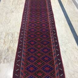 Afghan Mashwani Kilim Runner Rug, Tribal Bohemian Wool Carpet - 267 cm X 64 cm - thumbnail 2