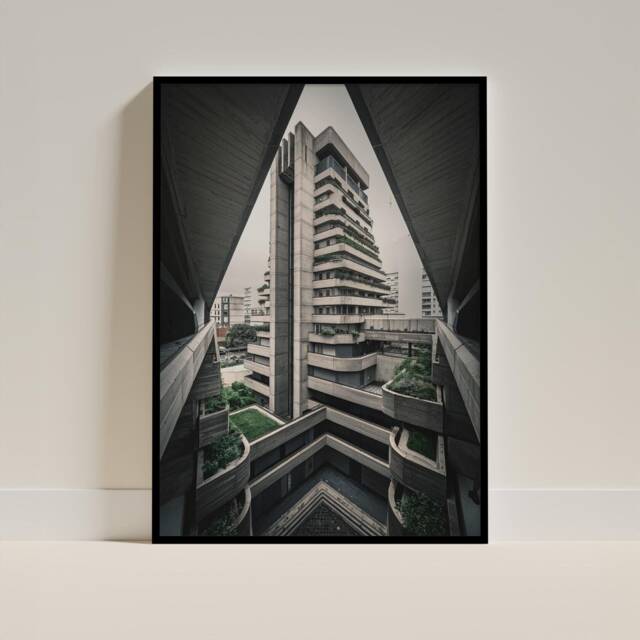 Brutalist Architecture Photograph Poster - Striking Architectural Art Print For Modern Home & Office Decor - image 1