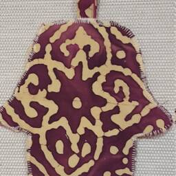 Hamsa - Small Batik Fabric Wall Hanging - thumbnail 2