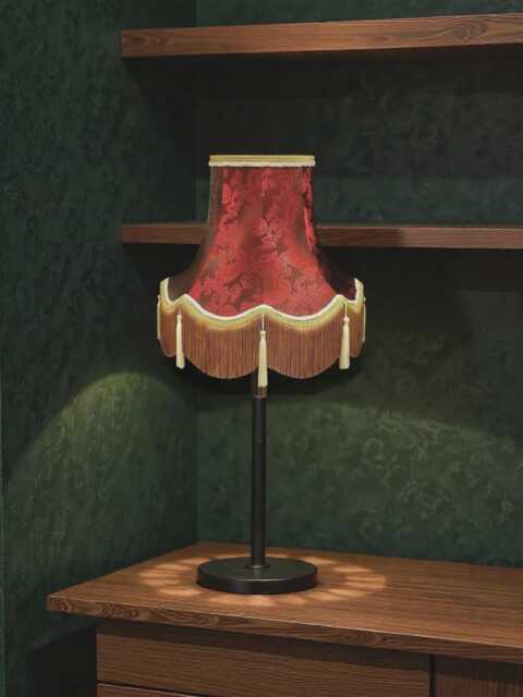 Burgundy Red Paisley Fabric Lampshade Handmade in The UK For Table & Floor Standard Lamp Shades, Ceiling Lights, Clip On Wall Lights - image 1