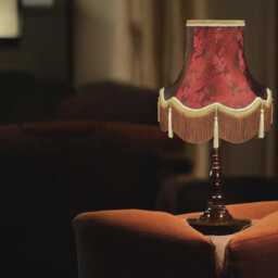 Burgundy Red Paisley Fabric Lampshade Handmade in The UK For Table & Floor Standard Lamp Shades, Ceiling Lights, Clip On Wall Lights - thumbnail 3