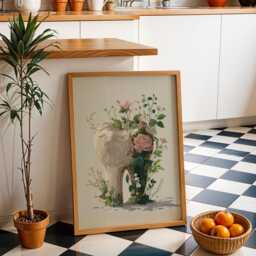 Dental Wall Art Print - Floral Tooth Illustration Elegant Dentist Office D??cor Botanical Medical - thumbnail 2