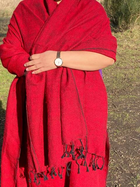 Gift For Valentine Sweet Warm Soft Oversized Shawl/Throw Meditation Wrap Handmade Lovenepal - image 1