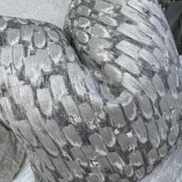 Luxurious Cushion Cover, Grey Silver Abstract Design Pillow Scatter Cover For Sofa Bed, Designer Ashley Wilde Fabric, Meteor - thumbnail 2