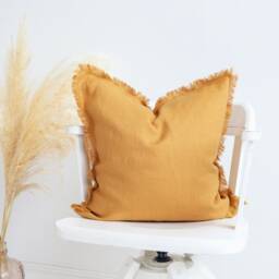 Plum Purple Fringe Pillow Cover, Linen Pillowcase, Purple Pillow Case, Plum Cushion Cover Custom Size - thumbnail 2