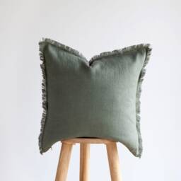 Plum Purple Fringe Pillow Cover, Linen Pillowcase, Purple Pillow Case, Plum Cushion Cover Custom Size - thumbnail 3