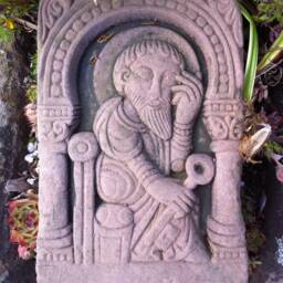 Petrus Relief Mural Holy Image Small Square Made Of Artificial Sandstone in Antique Look W 14 - thumbnail 3