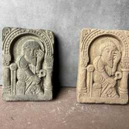Petrus Relief Mural Holy Image Small Square Made Of Artificial Sandstone in Antique Look W 14 - thumbnail 4