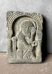 Petrus Relief Mural Holy Image Small Square Made Of Artificial Sandstone in Antique Look W 14 - thumbnail 1