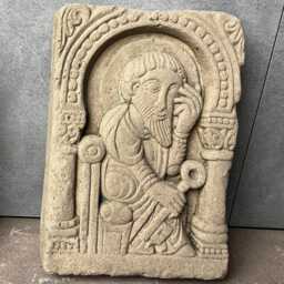Petrus Relief Mural Holy Image Small Square Made Of Artificial Sandstone in Antique Look W 14 - thumbnail 2