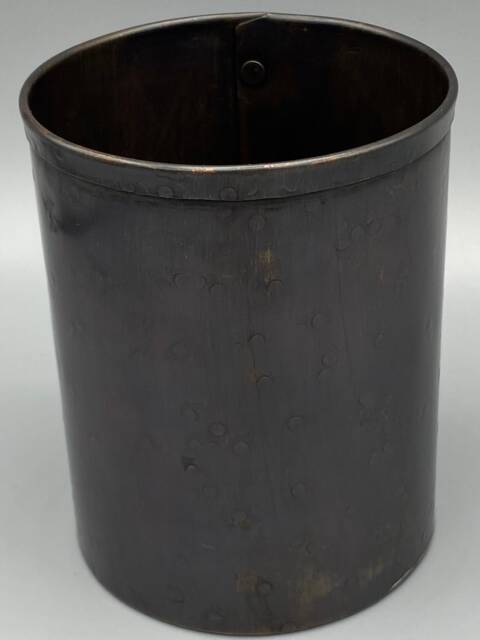 Hammered Copper Pencil Cup Handmade Office Desk Organizer - image 1