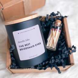 Smells Like The Best Bridesmaid Ever Funny Wedding Candle Gift - thumbnail 2