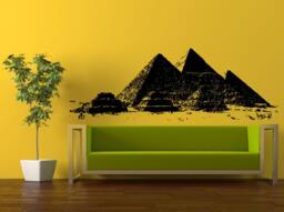 Wall Decal Vinyl Sticker Decals Interior Decor Diy Free Shipping Art Egypt Cairo City Three Pyramids Desert Landmark L507 - thumbnail 1