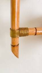 Handcrafted Rattan Wall Sconce, Mid-Century Modern Lamp, Small Lighting - thumbnail 4